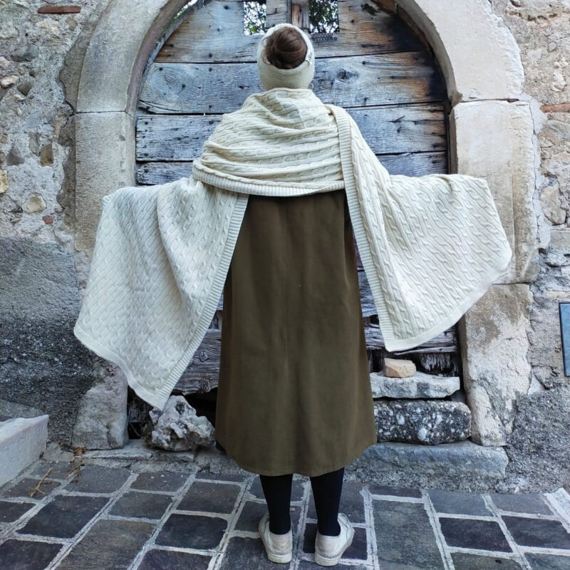 Stola a Trecce in Pura Lana